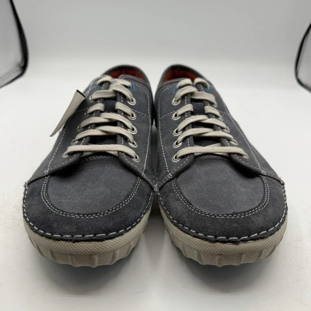 Clarks Kornel Row Shoes Mens Sz 11.5 M Navy Blue Canvas Casual Sneakers NWT